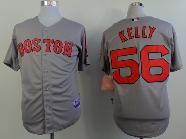 Men Boston Red Sox #56 Kelly Grey MLB Jerseys->boston red sox->MLB Jersey